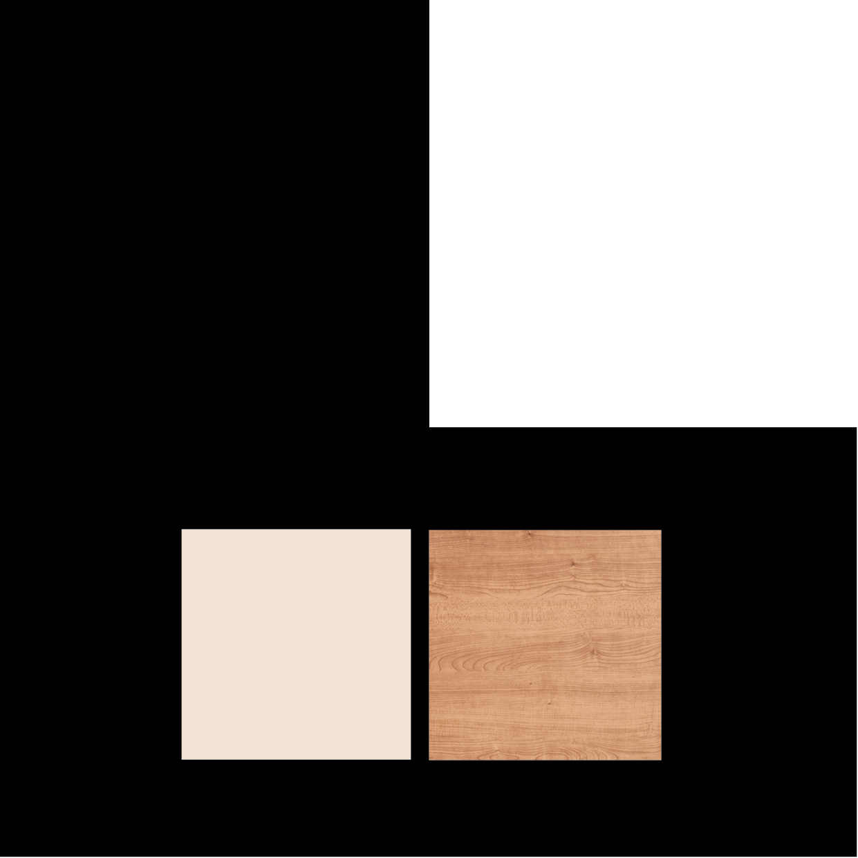 abbinamento nero bianco legno rosato rosa tenue