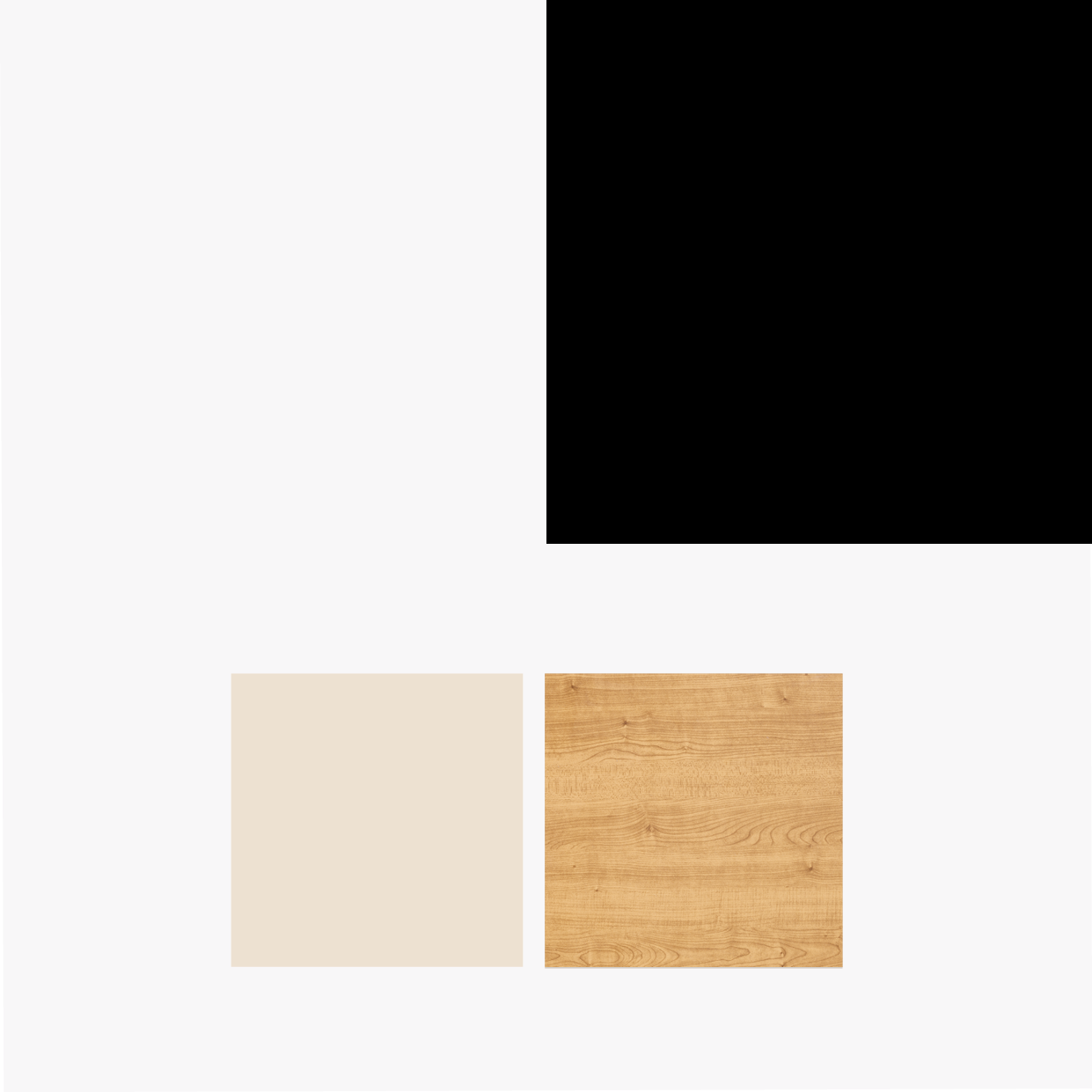 abbinamento nero bianco panna legno chiaro