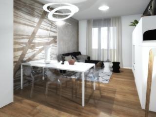 Sempre di Glamora, la carta parati dietro tavolo e divano è il modello Cast. Sempre di Glamora, la carta parati dietro tavolo e divano è il modello Cast.