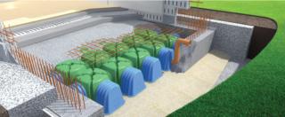 casseri vespaio aerato con sistema Cupolex di Poneterolo Engineering contro l'umidità