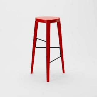 Sgabello rosso Sputnik Zilio A & C Sgabello rosso Sputnik Zilio A & C