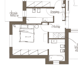 pianta zona notte con due bagni pianta zona notte con due bagni