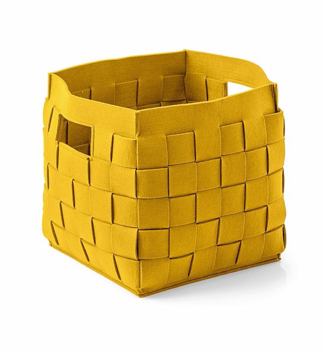 Portavasi giallo in feltro di poliestere intrecciato CALLIGARIS CONNOR Portavasi giallo in feltro di poliestere intrecciato CALLIGARIS CONNOR