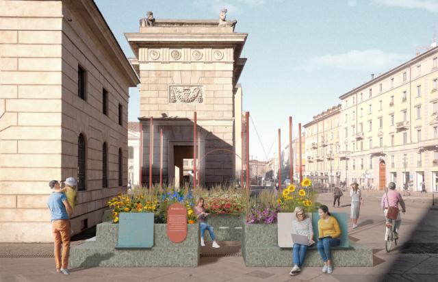 Pratofiorito è un terreno realizzato per Eataly Smeraldo, in Piazza XXV , tra nuovi edifici e architetture storiche di Milano, progettato dall’architetto Davide Fabio Colaci in collaborazione con gli studenti del Politecnico di Milano. Un giardino temporaneo con caratteristiche di leggerezza e penetrabilità che offre alla città un prato di fiori e piante che stimolano la biodiversità urbana seguendo l’evolversi della primavera. Pratofiorito non rappresenta solo un luogo legato al mondo della botanica ma è un serbatoio di biodiversità all’interno della nostra vita quotidiana, un sistema che appartiene contemporaneamente a due realtà solitamente contrapposte: città ed energia naturale. Un giardino provvisorio che mescola specie, contenuti didattici e un palinsesto di attività legate alprogramma “Bee The Future”, promosso da Eataly in collaborazione con Fondazione Slow Food per la biodiversità, l’azienda sementiera biologica Arcoiris e l’Università degli Studi di Palermo, Dipartimenti di Scienze Agrarie e Forestali. Pratofiorito è un terreno realizzato per Eataly Smeraldo, in Piazza XXV , tra nuovi edifici e architetture storiche di Milano, progettato dall’architetto Davide Fabio Colaci in collaborazione con gli studenti del Politecnico di Milano. Un giardino temporaneo con caratteristiche di leggerezza e penetrabilità che offre alla città un prato di fiori e piante che stimolano la biodiversità urbana seguendo l’evolversi della primavera. Pratofiorito non rappresenta solo un luogo legato al mondo della botanica ma è un serbatoio di biodiversità all’interno della nostra vita quotidiana, un sistema che appartiene contemporaneamente a due realtà solitamente contrapposte: città ed energia naturale. Un giardino provvisorio che mescola specie, contenuti didattici e un palinsesto di attività legate alprogramma “Bee The Future”, promosso da Eataly in collaborazione con Fondazione Slow Food per la biodiversità, l’azienda sementiera biologica Arcoiris e l’Università degli Studi di Palermo, Dipartimenti di Scienze Agrarie e Forestali.