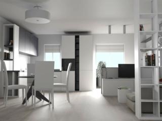 soggiorno cucina finiture chiare: progetto 3D aggiungere un bagno e una cabina armadio soggiorno cucina finiture chiare: progetto 3D aggiungere un bagno e una cabina armadio