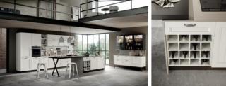 cucina con isola e cantinetta a vista Frida di Arredo3 cucina con isola e cantinetta a vista Frida di Arredo3