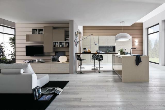 cucina modello con il living coordinato Sole di Arrex Le Cucine cucina modello con il living coordinato Sole di Arrex Le Cucine