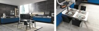 tavolo estraibile Magic nella cucina Marina Line di Febal Casa colore blu tavolo estraibile Magic nella cucina Marina Line di Febal Casa colore blu