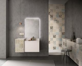 mobile sospeso DECO’ 1 laccato bianco opaco di Archeda per bagni stretti mobile sospeso DECO’ 1 laccato bianco opaco di Archeda per bagni stretti