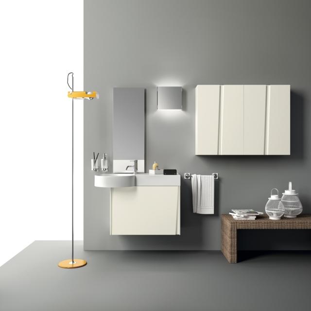 mobile lavabo sospeso della serie Lagu di Scavolini, stretto e con lavabo rotondo da un lato bianco opaco mobile lavabo sospeso della serie Lagu di Scavolini, stretto e con lavabo rotondo da un lato bianco opaco