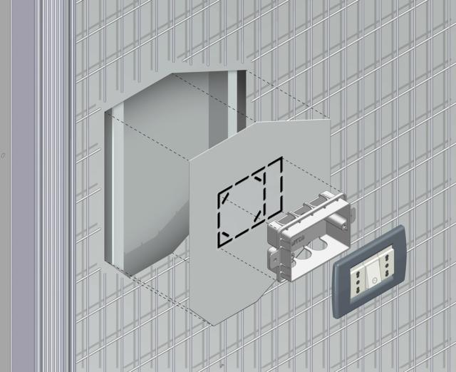 controtelaio per passaggio cavi elettrici per pareti in muratura e cartongesso syntesis luce di ECLISSE controtelaio per passaggio cavi elettrici per pareti in muratura e cartongesso syntesis luce di ECLISSE