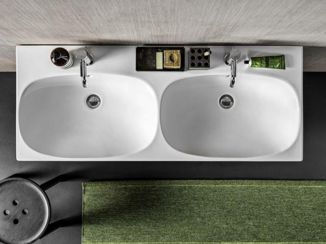 lavandini del progetto Acanto di Geberit per bagno comprende tre diverse tipologie: standard, compatti e slim lavandini del progetto Acanto di Geberit per bagno comprende tre diverse tipologie: standard, compatti e slim