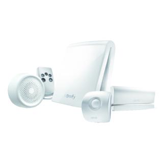 kit allarme senza fili Tahoma di Somfy con radiocomando, sensori porte/finestre, gateway Wi-Fi, sirena interna e sensore di movimento. kit allarme senza fili Tahoma di Somfy con radiocomando, sensori porte/finestre, gateway Wi-Fi, sirena interna e sensore di movimento.