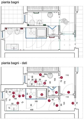 PIANTE DEI DUE BAGNI PIANTE DEI DUE BAGNI