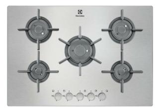 piano cottura a gas UltraFlat VerticalFlame EGU 7657 NOX di Electrolux piano cottura a gas UltraFlat VerticalFlame EGU 7657 NOX di Electrolux