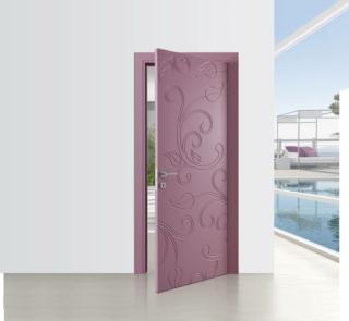 porta a battente Collezione Natura di Bertolotto Porte Melia color viola porta a battente Collezione Natura di Bertolotto Porte Melia color viola