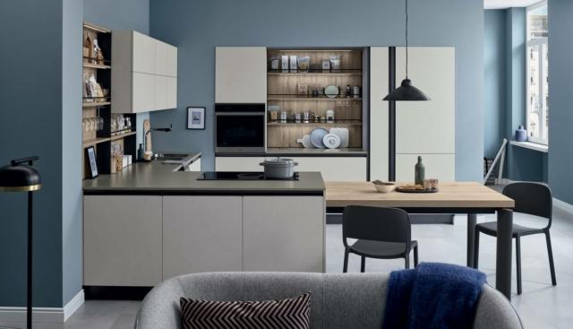 cucina a U con tavolo appoggiato alla penisola Start Time Presa di Veneta Cucine cucina a U con tavolo appoggiato alla penisola Start Time Presa di Veneta Cucine