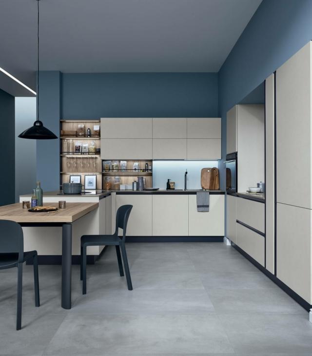 cucina a U con finitura brunito modello Start Time Presa di Veneta Cucine cucina a U con finitura brunito modello Start Time Presa di Veneta Cucine