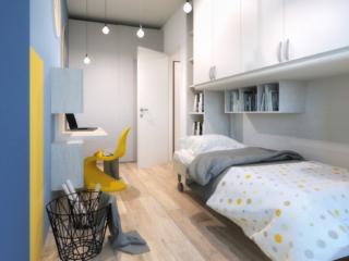 camera in più ricavata nel bilocale che diventa trilocale