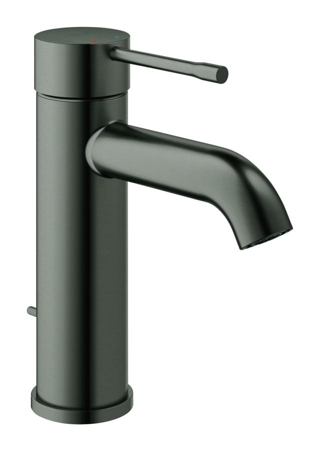 rubinetto monocomando per lavabo della collezione Spa Colors linea Essence di Grohe in finitura nera spazzolata rubinetto monocomando per lavabo della collezione Spa Colors linea Essence di Grohe in finitura nera spazzolata