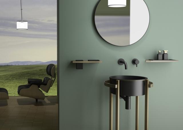 lavandino Tondo Plus di Glass Design di forma cilindrica realizzato in VetroFreddo® serie unko per bagno lavandino Tondo Plus di Glass Design di forma cilindrica realizzato in VetroFreddo® serie unko per bagno
