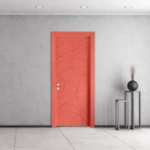 porta-interna-laccata-fun-con-battente-line-living-coral-di-agoprofil porta-interna-laccata-fun-con-battente-line-living-coral-di-agoprofil