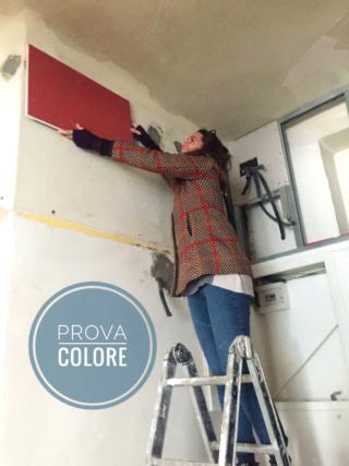 prova colore controsoffitto dipinto di rosso riproporziona prova colore controsoffitto dipinto di rosso riproporziona
