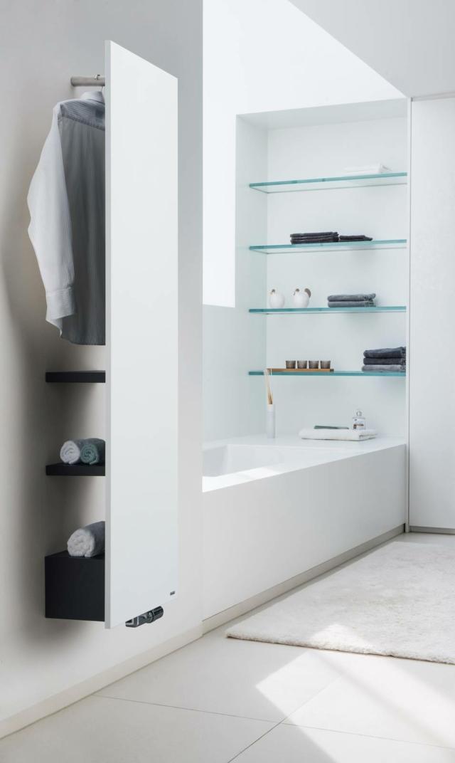 termoarredo per il bagno in acciaio di colore bianco Niva Bath di Vasco termoarredo per il bagno in acciaio di colore bianco Niva Bath di Vasco