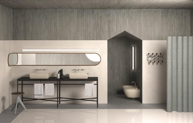 water sospeso della collezione Pura di GSI finitura opaca esterna e finitura lucida Dual Glaze water sospeso della collezione Pura di GSI finitura opaca esterna e finitura lucida Dual Glaze