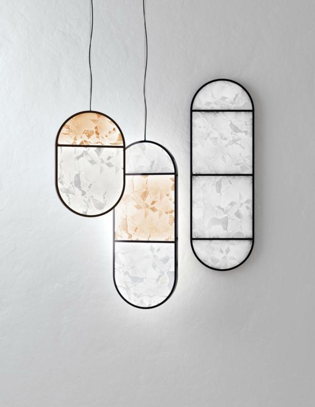 Brokis. Lampada Geometric design Boris Klimek e Lenka DamováGeometric accentua l'espressione estetica e la struttura di BROKISGLASS, finitura ottenuta dall'utilizzo dei materiali di risulta per dare nuova vita al vetro dall'effetto emblematico. La collezione è definita da forme geometriche di base che caratterizzano i contorni delle lampade con un singolare elemento grafico per ottenere un contrasto sorprendente con la composizione amimata, quasi scultorea del vetro. I componenti delle sospensioni interpretano le forme geometriche del vetro e i loro bordi grafici con profili neri. L'estetica grafica della collezione permette alle lampade di essere disposte in diverse forme - rotonda, ovale, quadrata - o come luce singola o come una sorta di puzzle, che grazie alla creatività degli architetti può portare a una varietà infinita di combinazioni di luci. Pertanto, il concetto supera la sua funzione primaria di apparecchio di illuminazione Brokis è distribuito da Standard Collection www.brokis.cz Brokis. Lampada Geometric design Boris Klimek e Lenka DamováGeometric accentua l'espressione estetica e la struttura di BROKISGLASS, finitura ottenuta dall'utilizzo dei materiali di risulta per dare nuova vita al vetro dall'effetto emblematico. La collezione è definita da forme geometriche di base che caratterizzano i contorni delle lampade con un singolare elemento grafico per ottenere un contrasto sorprendente con la composizione amimata, quasi scultorea del vetro. I componenti delle sospensioni interpretano le forme geometriche del vetro e i loro bordi grafici con profili neri. L'estetica grafica della collezione permette alle lampade di essere disposte in diverse forme - rotonda, ovale, quadrata - o come luce singola o come una sorta di puzzle, che grazie alla creatività degli architetti può portare a una varietà infinita di combinazioni di luci. Pertanto, il concetto supera la sua funzione primaria di apparecchio di illuminazione Brokis è distribuito da Standard Collection www.brokis.cz