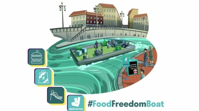 La special Food Freedom Boat di Deliveroo sarà collocata nei pressi della Darsena giovedì 11 e venerdì 12 aprile. Uno spazio allestito con sedute affacciate sull’acqua. Ogni tour dura 40 minuti e ne sono previsti 3 al giorno a partire dalle 12.30. Si può prenotare sul posto presso l’imbarcadero dedicato (ingresso da Via Gorizia e Via D’Annunzio all’altezza di Via Ronzoni). La special Food Freedom Boat di Deliveroo sarà collocata nei pressi della Darsena giovedì 11 e venerdì 12 aprile. Uno spazio allestito con sedute affacciate sull’acqua. Ogni tour dura 40 minuti e ne sono previsti 3 al giorno a partire dalle 12.30. Si può prenotare sul posto presso l’imbarcadero dedicato (ingresso da Via Gorizia e Via D’Annunzio all’altezza di Via Ronzoni).