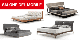 Al Salone Internazionale del Mobile 2019, i nuovi letti imbottiti, in legno e misti
