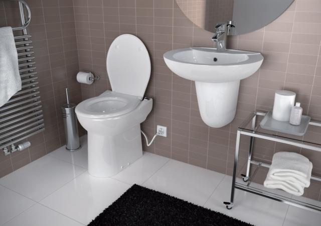 Sanicompact 43 Silence di Sanitrit è un water in ceramica con trituratore integrato per bagno piccolo Sanicompact 43 Silence di Sanitrit è un water in ceramica con trituratore integrato per bagno piccolo