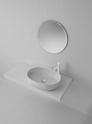 lavabo da appoggio ovale NoLIta di Kerasan con bordo ceramico particolarmente sottile è ideale per installazione su legno massello o cassettoni sospesi lavabo da appoggio ovale NoLIta di Kerasan con bordo ceramico particolarmente sottile è ideale per installazione su legno massello o cassettoni sospesi