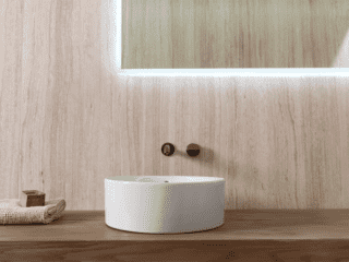lavabo cilindrico da appoggio della linea Tono di Noken by Porcelanosa Grupo lavabo cilindrico da appoggio della linea Tono di Noken by Porcelanosa Grupo