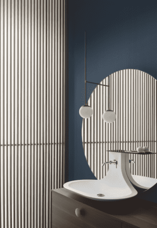 lavabo da appoggio Taki della linea Maori di Cerasa è realizzato in tecnoril bianco opaco lavabo da appoggio Taki della linea Maori di Cerasa è realizzato in tecnoril bianco opaco