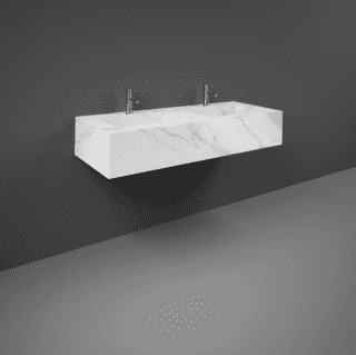 doppio lavabo counter rettangolare sospeso PRECT12347100A della linea Rak-Precious di Rak Ceramics doppio lavabo counter rettangolare sospeso PRECT12347100A della linea Rak-Precious di Rak Ceramics