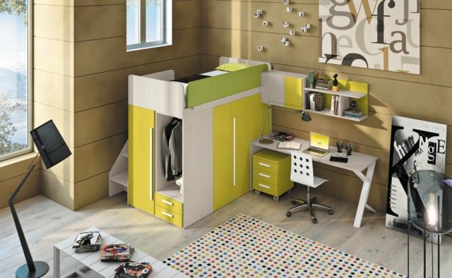 ferrimobili comp 905 cameretta salvaspazio letto su soppalco cabina armadio giallo e bianco ferrimobili comp 905 cameretta salvaspazio letto su soppalco cabina armadio giallo e bianco