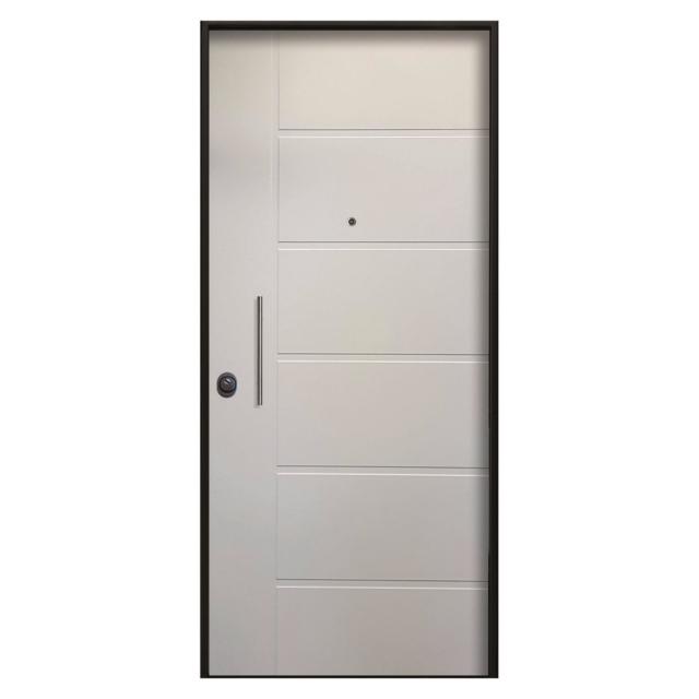 porta blindata Sweet bianco di Leroy Merlin con 7 punti di chiusura e cilindro europeo con defender porta blindata Sweet bianco di Leroy Merlin con 7 punti di chiusura e cilindro europeo con defender
