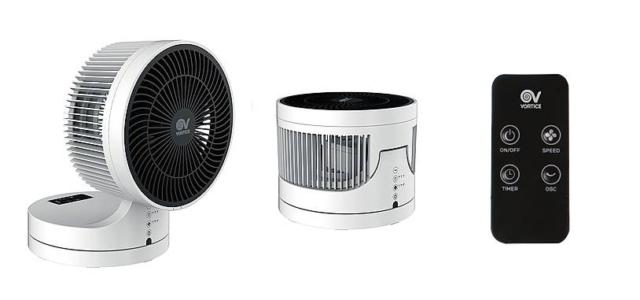 ventilatore da tavolo pieghevole e oscillante Nordik Vent di Vortice ventilatore da tavolo pieghevole e oscillante Nordik Vent di Vortice