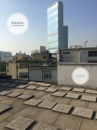 Il terrazzo prima dei lavori Il terrazzo prima dei lavori