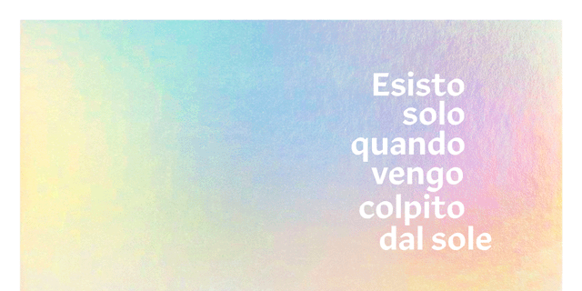 The Summer Show. Esisto solo quando vengo colpito dal sole The Summer Show. Esisto solo quando vengo colpito dal sole