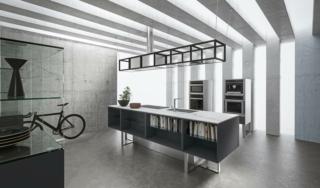 cucina con isola rettangolare dotata di lavelli e fuochi Sipario di Aran Cucine cucina con isola rettangolare dotata di lavelli e fuochi Sipario di Aran Cucine
