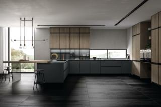 cucina con penisola Kronos di Arredo3 cucina con penisola Kronos di Arredo3