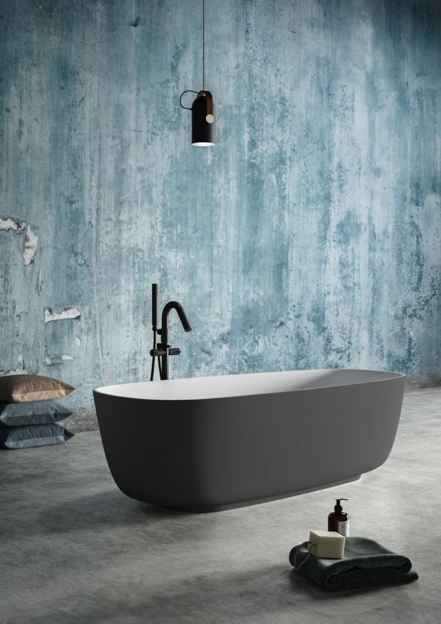 vasca freestanding Gatsby di BluBleu di forma ovale realizzata in blusolid vasca freestanding Gatsby di BluBleu di forma ovale realizzata in blusolid