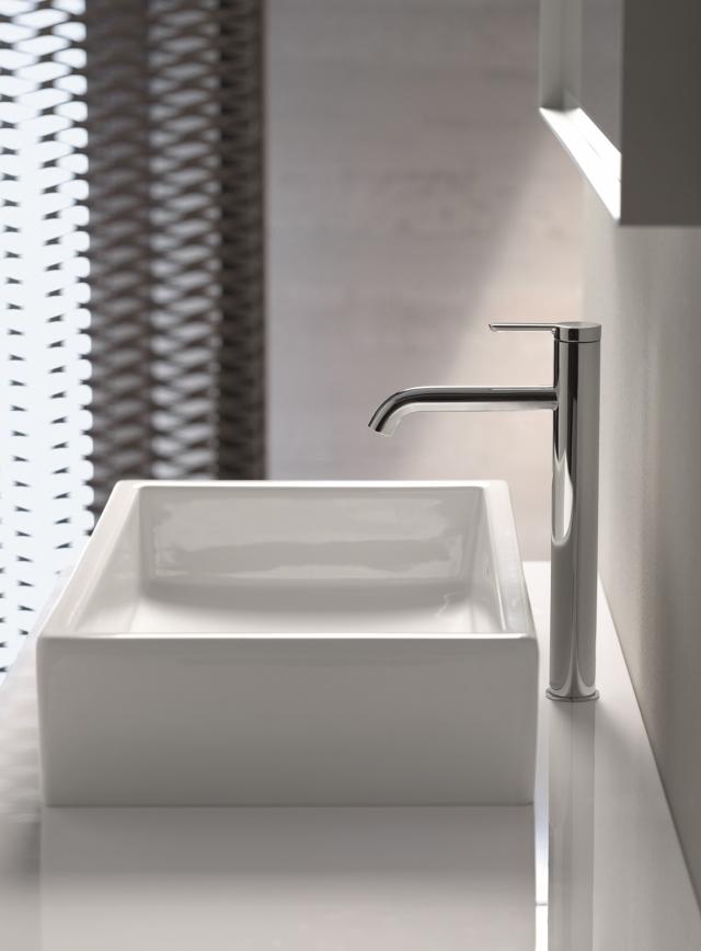 rubinetto monocomando per lavabo XL della serie C.1 di Duravit è adatto a lavabi da appoggio rubinetto monocomando per lavabo XL della serie C.1 di Duravit è adatto a lavabi da appoggio