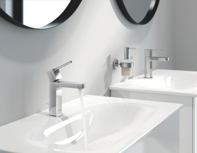 rubinetto monocomando da lavabo di taglia M della linea Plus di Grohe. rubinetto monocomando da lavabo di taglia M della linea Plus di Grohe.