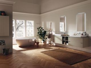 vasca da bagno freestanding Kami in mineralmarmo e Solid con mobili collezione aquo di scavolini bagno vasca da bagno freestanding Kami in mineralmarmo e Solid con mobili collezione aquo di scavolini bagno