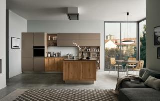 cucina con penisola operativa, dotata di fuochi per cucinare, Milano di Veneta Cucine cucina con penisola operativa, dotata di fuochi per cucinare, Milano di Veneta Cucine