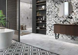 collezione Swing di Ceramica Rondine anima il bagno con il dinamismo irresistibile delle trame optical in bianco e nero del decoro Night & Day collezione Swing di Ceramica Rondine anima il bagno con il dinamismo irresistibile delle trame optical in bianco e nero del decoro Night & Day